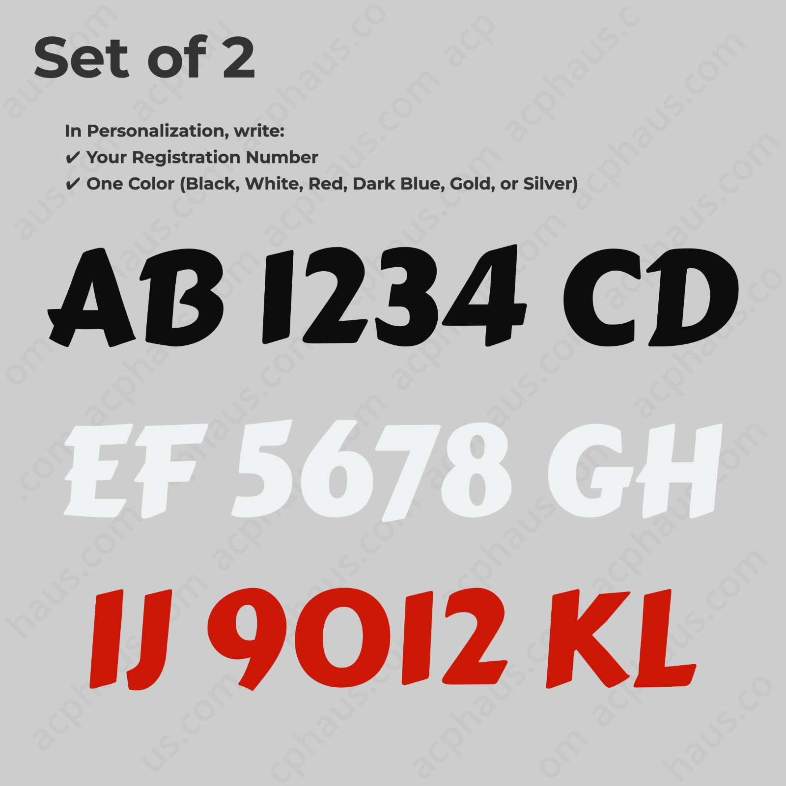 Boat Registration Numbers Decals – Custom ORACAL 751C Vinyl – Right & Left Set