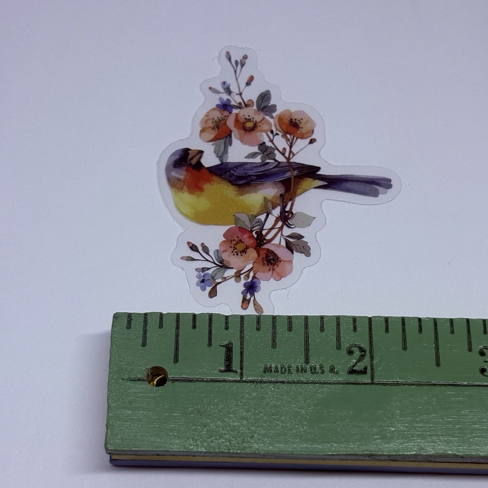 Warbler Bird On Tree Sticker Animal Art Transparent Journal Decal Vinyl Tc6
