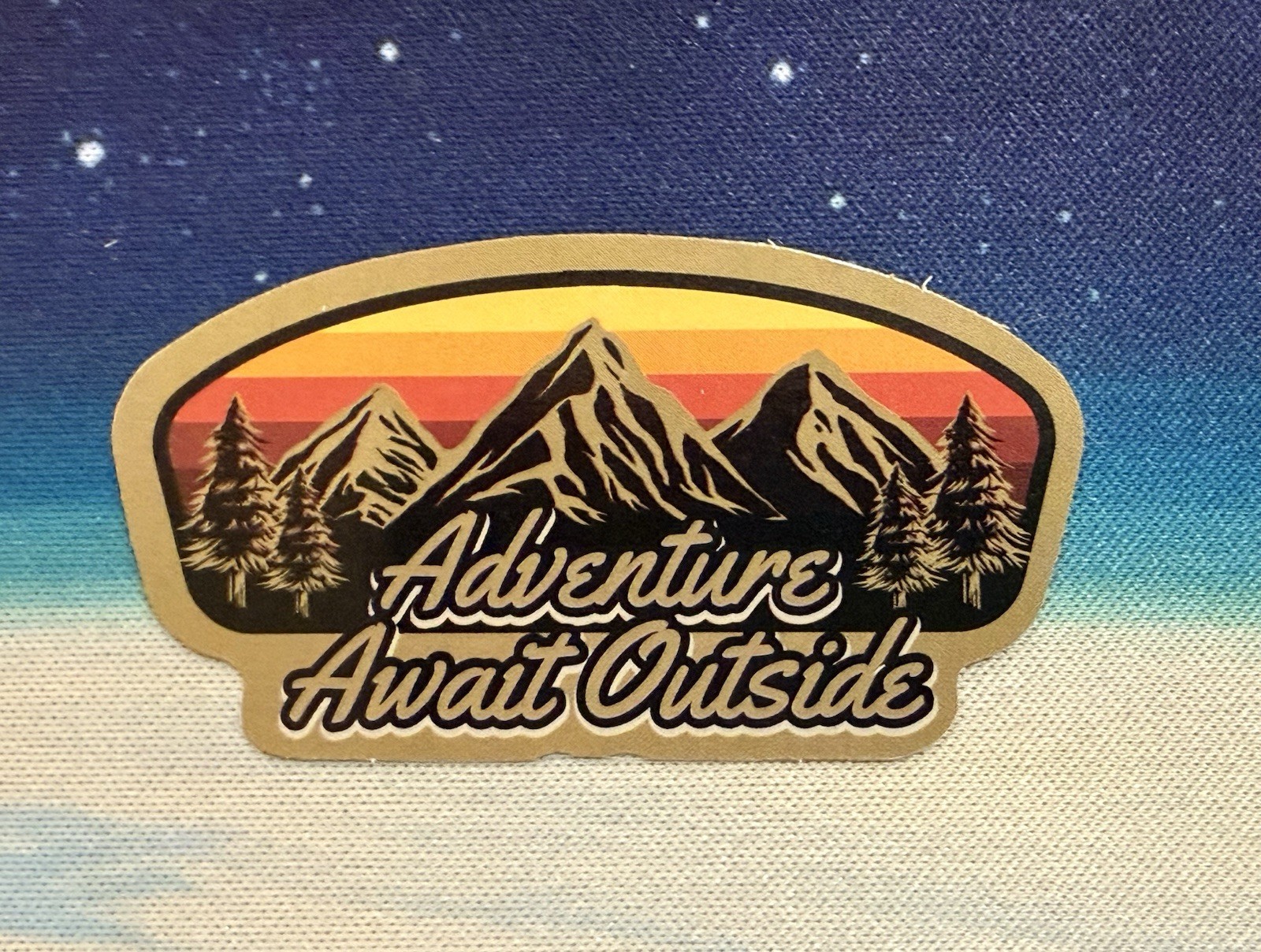 Outdoors Hiking Camping Adventure Nature Mountain Forest Trail Sticker Decal