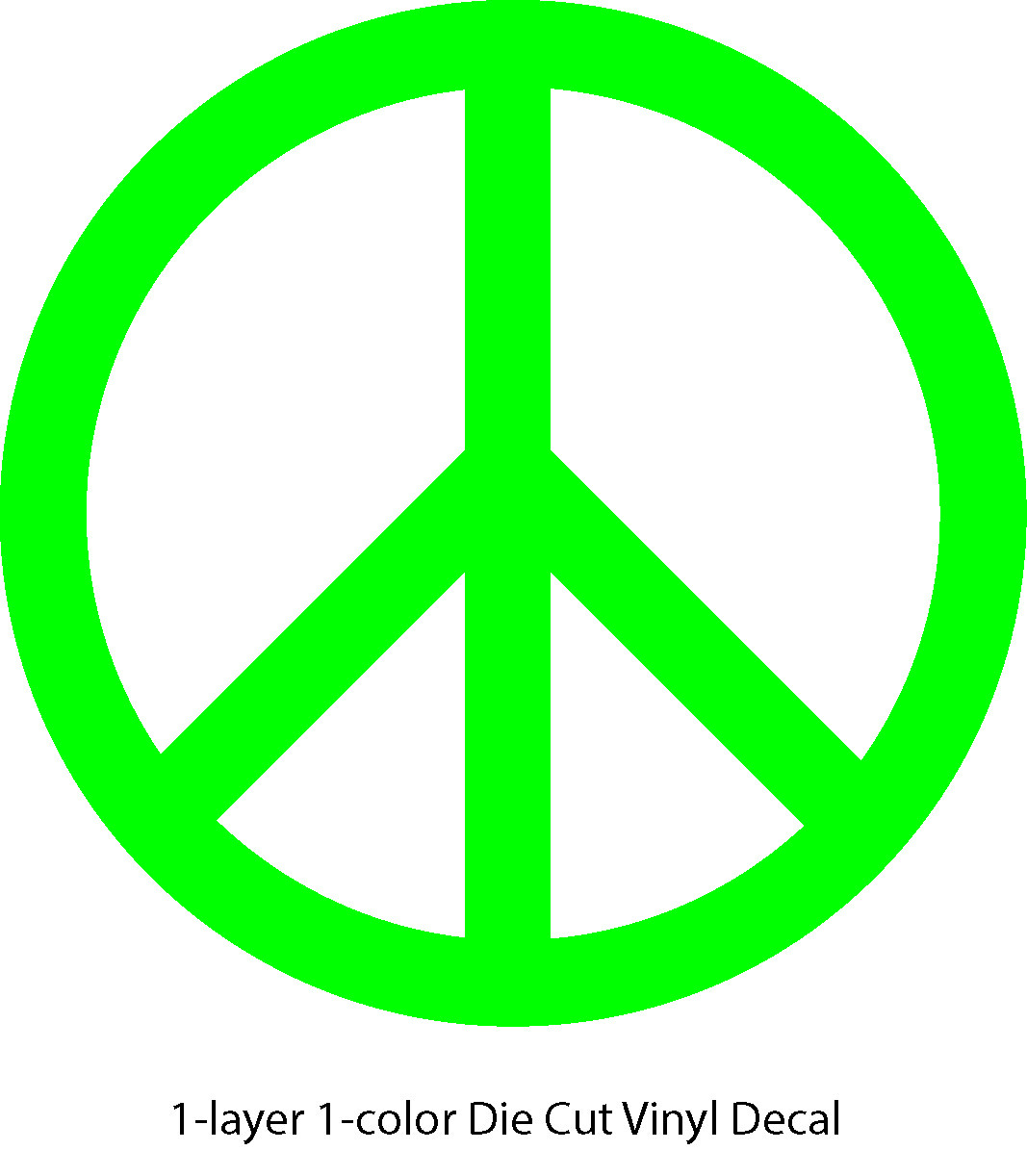 2" – 24" Peace Sign Die Cut Vinyl Decal Sticker – Made in USA Same Day Shipping