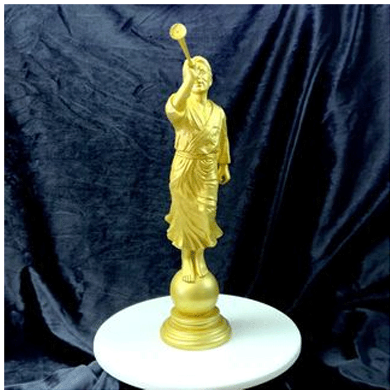S31 Statue size 15" Gold Tone Cultured Marble Mormon One Moment In Time LDS CTR