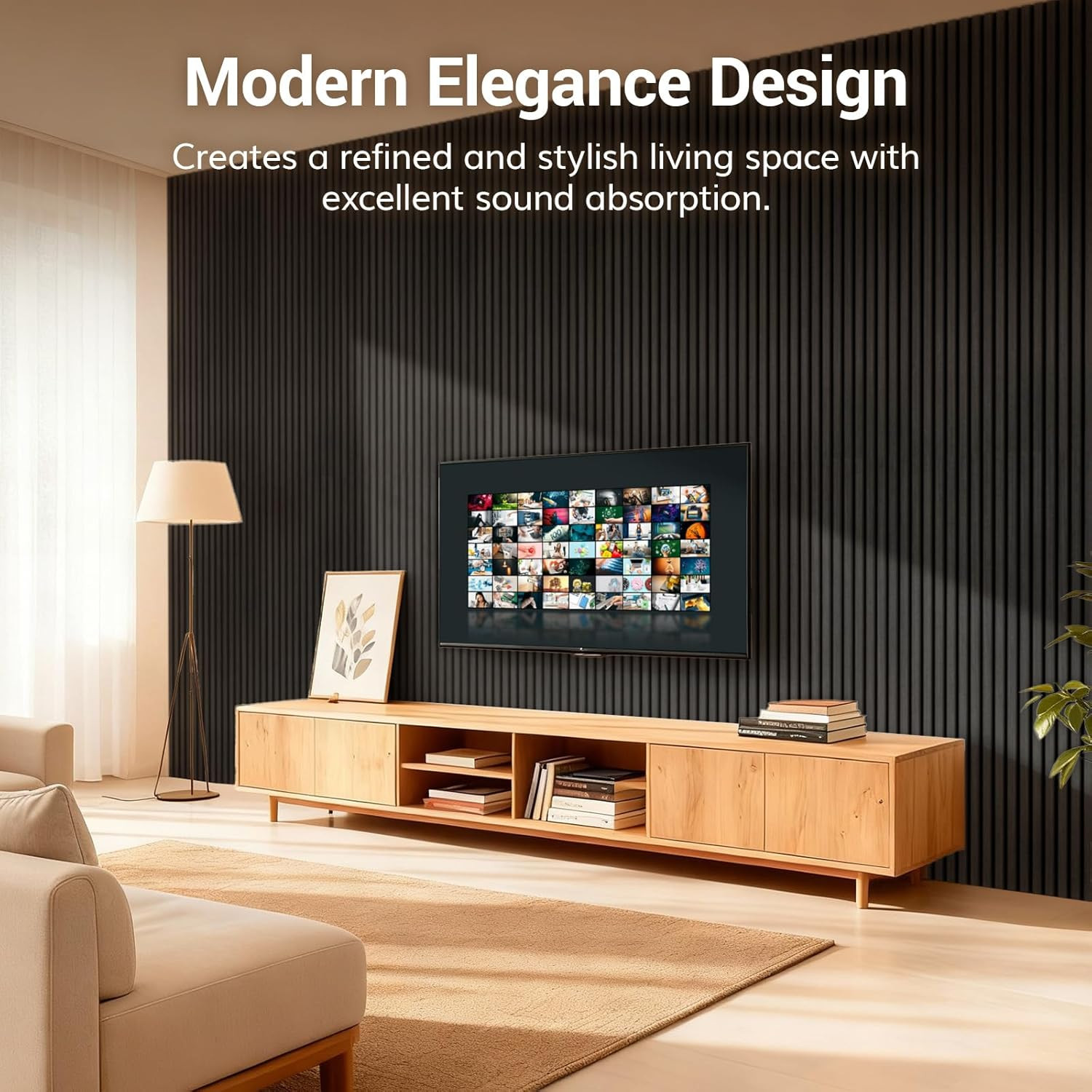 Wood Wall Panels for Interior Wall Decor, 2 Pack 47.2"X23.6"(15.5Ft²) Wood Slat