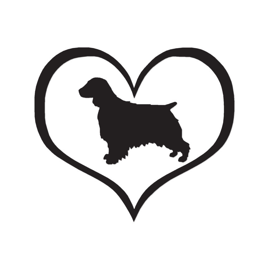 Heart Welsh Springer Spaniel – Vinyl Decal – Multiple Color & Sizes – ebn1528