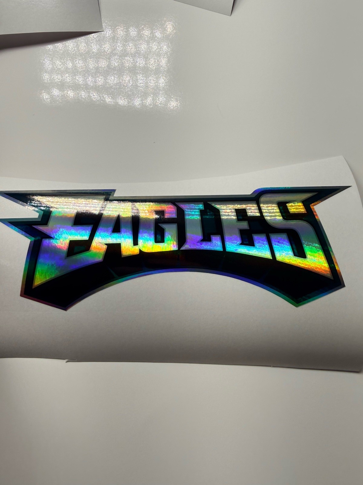 Philadelphia Eagles Wording Holographic Vinyl Decal