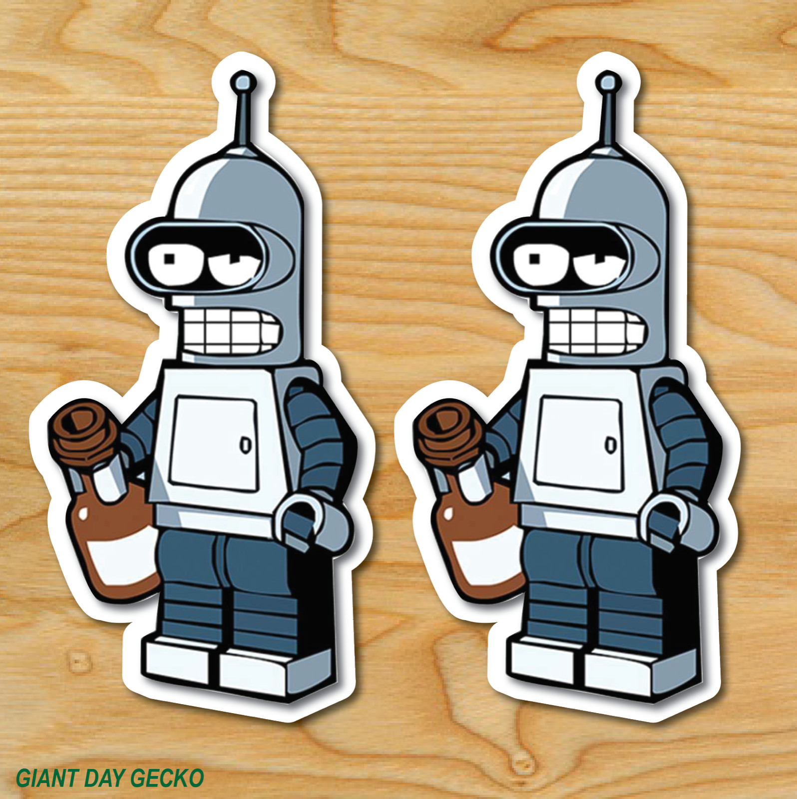 (2) TWO Bender Futurama Fry Decal Stickers Car Adult Sticker Swim Cartoon New