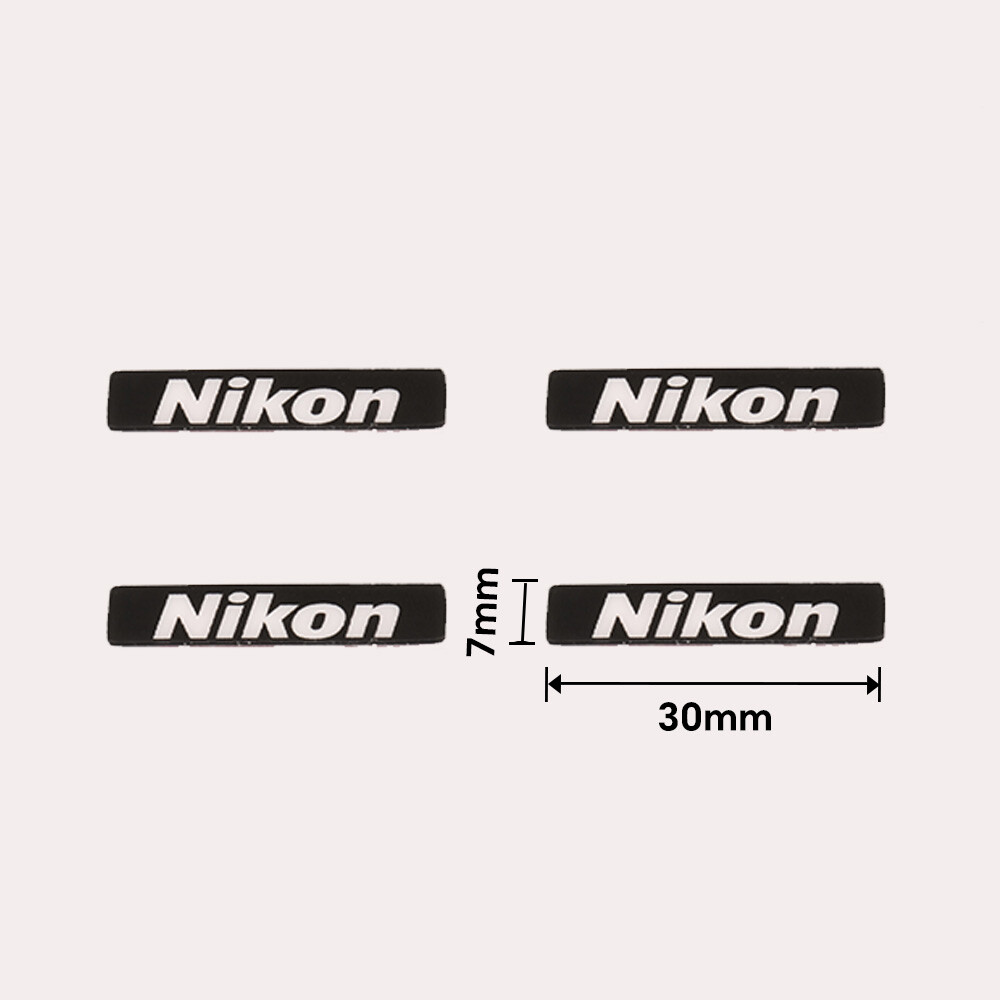 4Pcs Hard plastic Sticker Nikon replacement Badge Logo Camcorder DIY Decoration