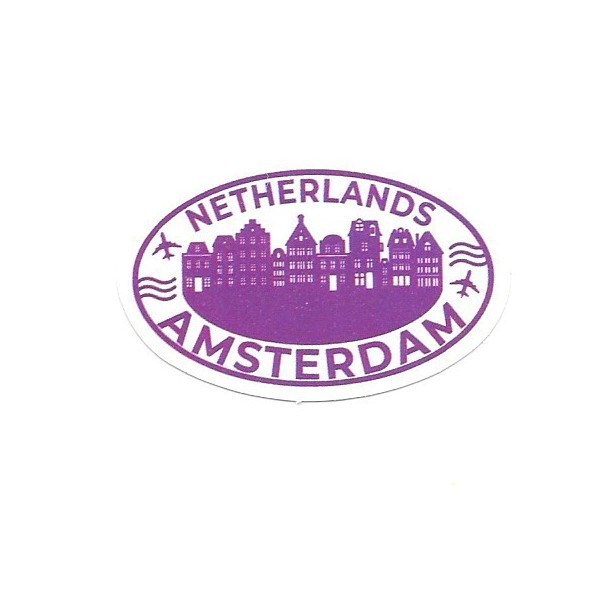 Amsterdam Netherlands Vinyl Sticker Travel Souvenir Luggage Laptop Graphic
