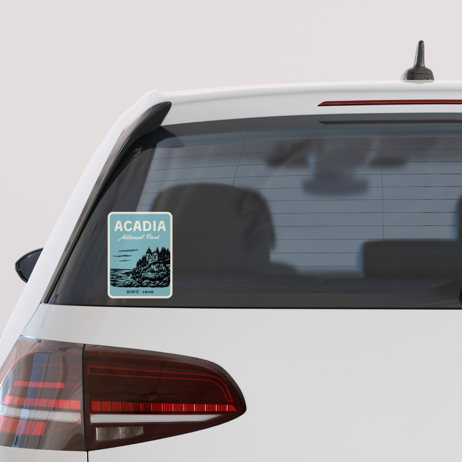Acadia National Park Sticker – Retro 1960s Style Decal