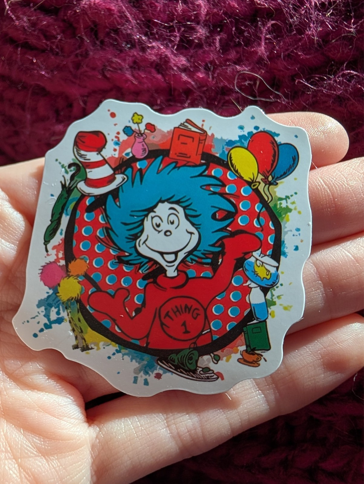 Dr. Seuss Sticker, Thing 1, Thing 2