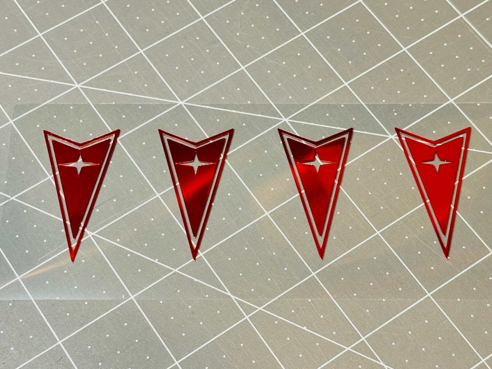 4-Pack Of Pontiac Logo Vinyl Decals Many Sizes/Colors Buy 2 Get 1 Free FREE Ship