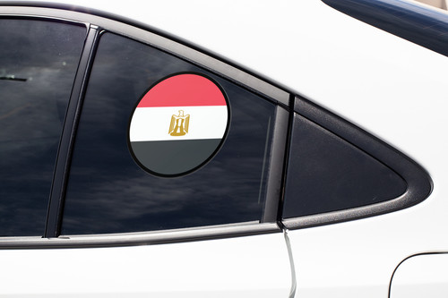 Egypt Flag Circle Sticker Decal