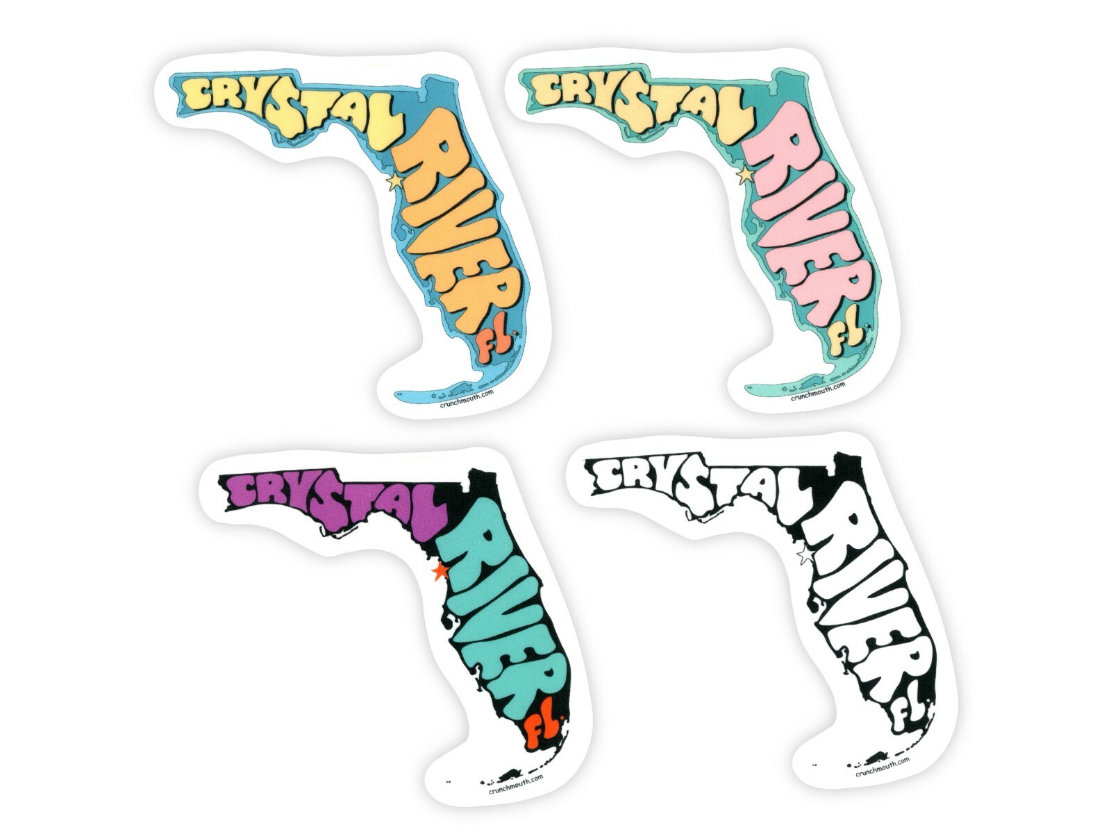 CRYSTAL RIVER FLORIDA TRAVEL DECAL BUMPER STICKER RETRO VINTAGE