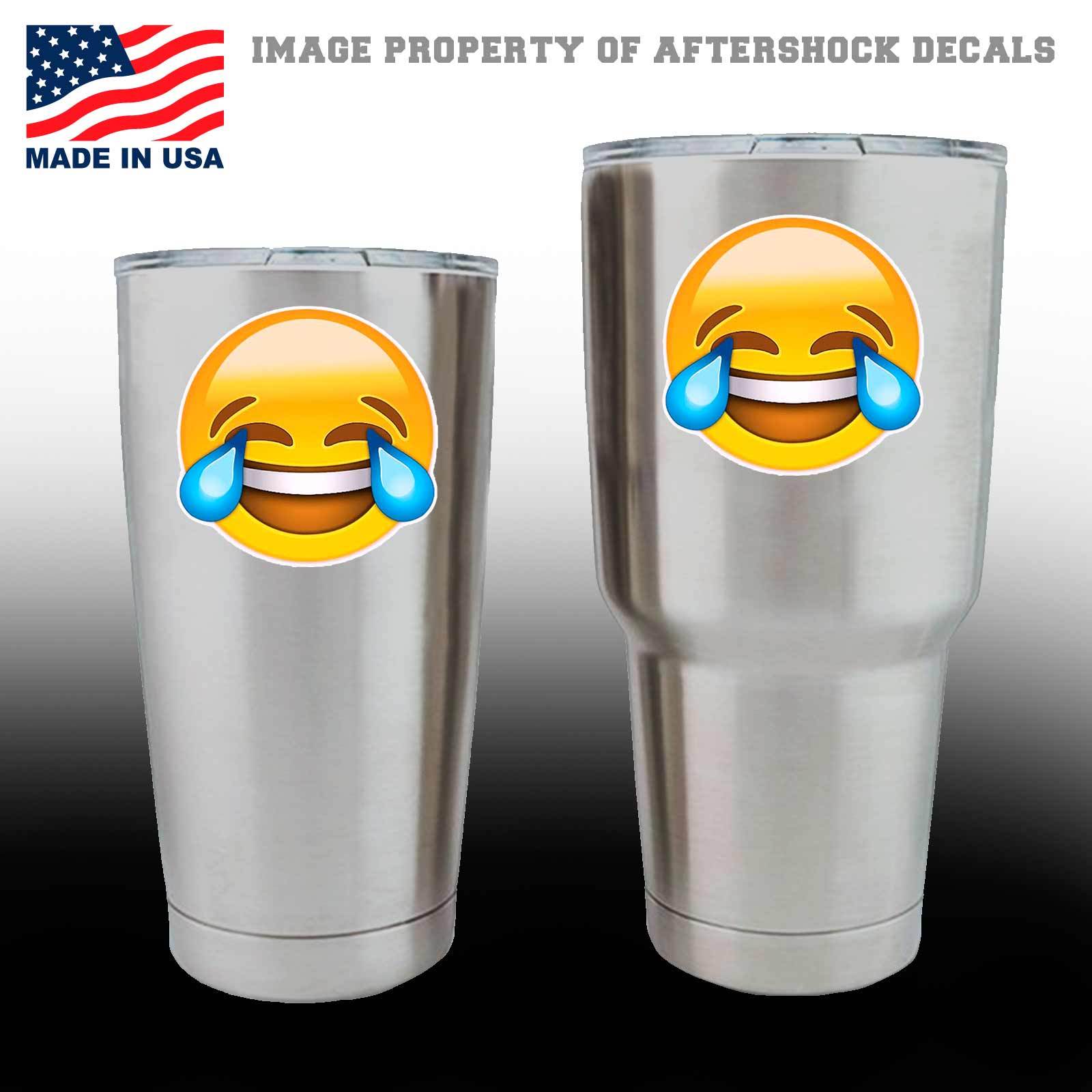 Emoji Tears Of Joy Face Decal for Yeti Tumbler Ozark Trail Cup Phone Sticker