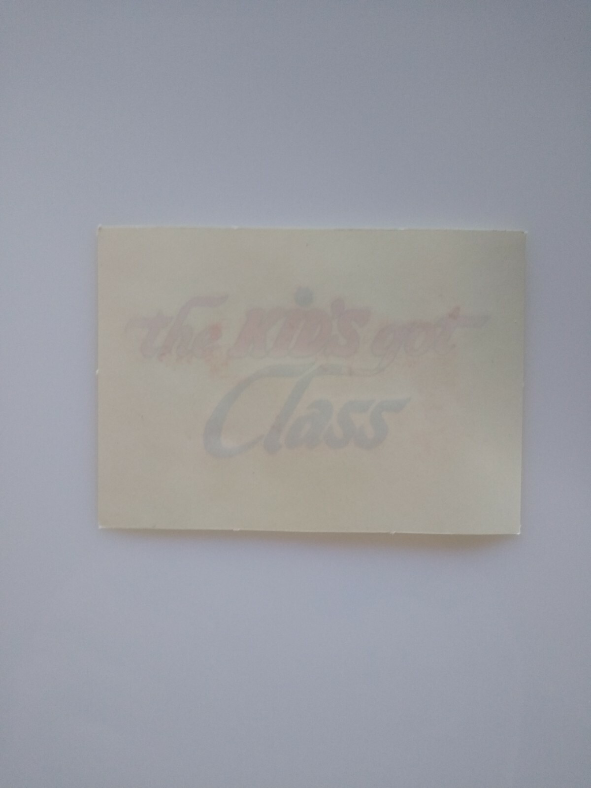 The Kids Got Class Screamin Gleamin Glitter Iron-On Decal Donruss 1970s Vintage