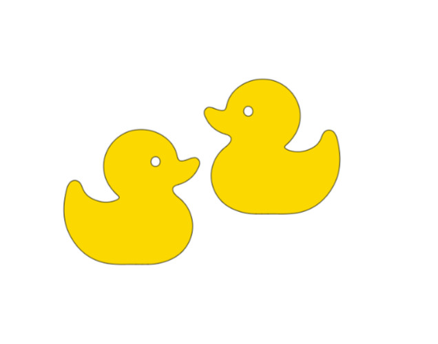 Rubber Duck Duckie Vinyl Decal Sticker Rearview Mirror Jeep Car Truck Set of 2