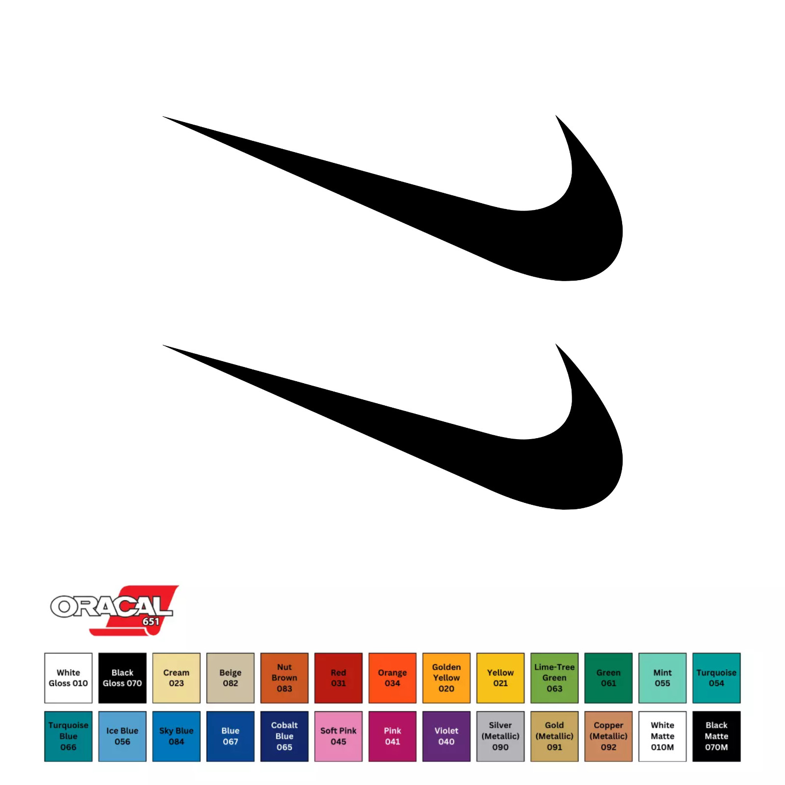 Nike Swoosh Logo Flipped Permanent Vinyl Decal Sticker 2.5" 2-pack CHOOSE COLOR