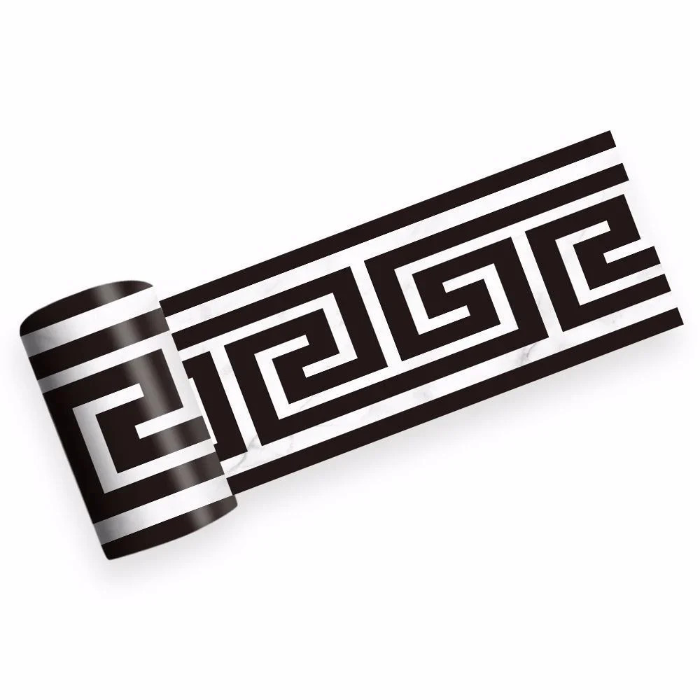 10*200cm Geometric Pattern Waist Lines Self -Adhesive Waterproof Removable Wall