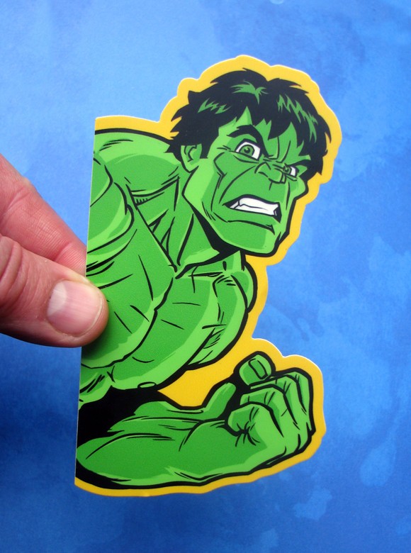 Peeking HULK Vinyl Sticker 80s Marvel Truck Car Laptop Avengers Decal