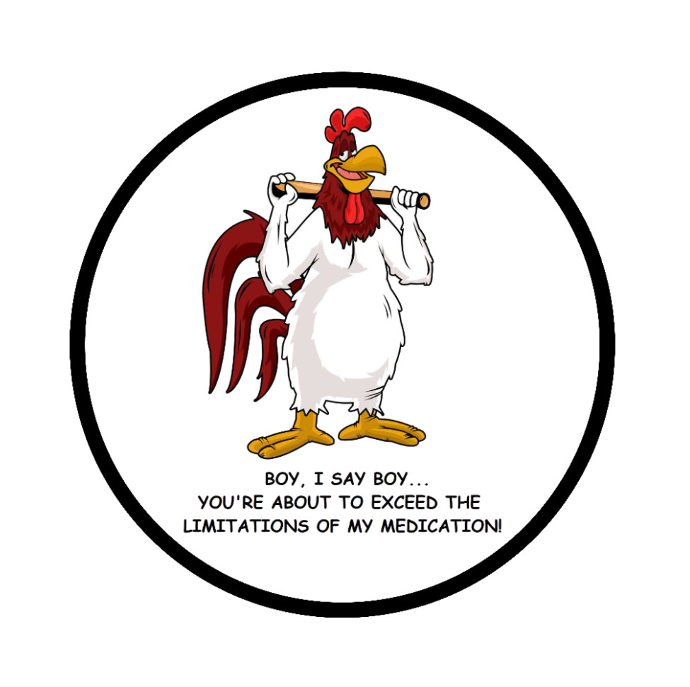 Cartoons – Foghorn Leghorn – 4" Vinyl Decal Handmade Vehicle Laptop Cooler 262