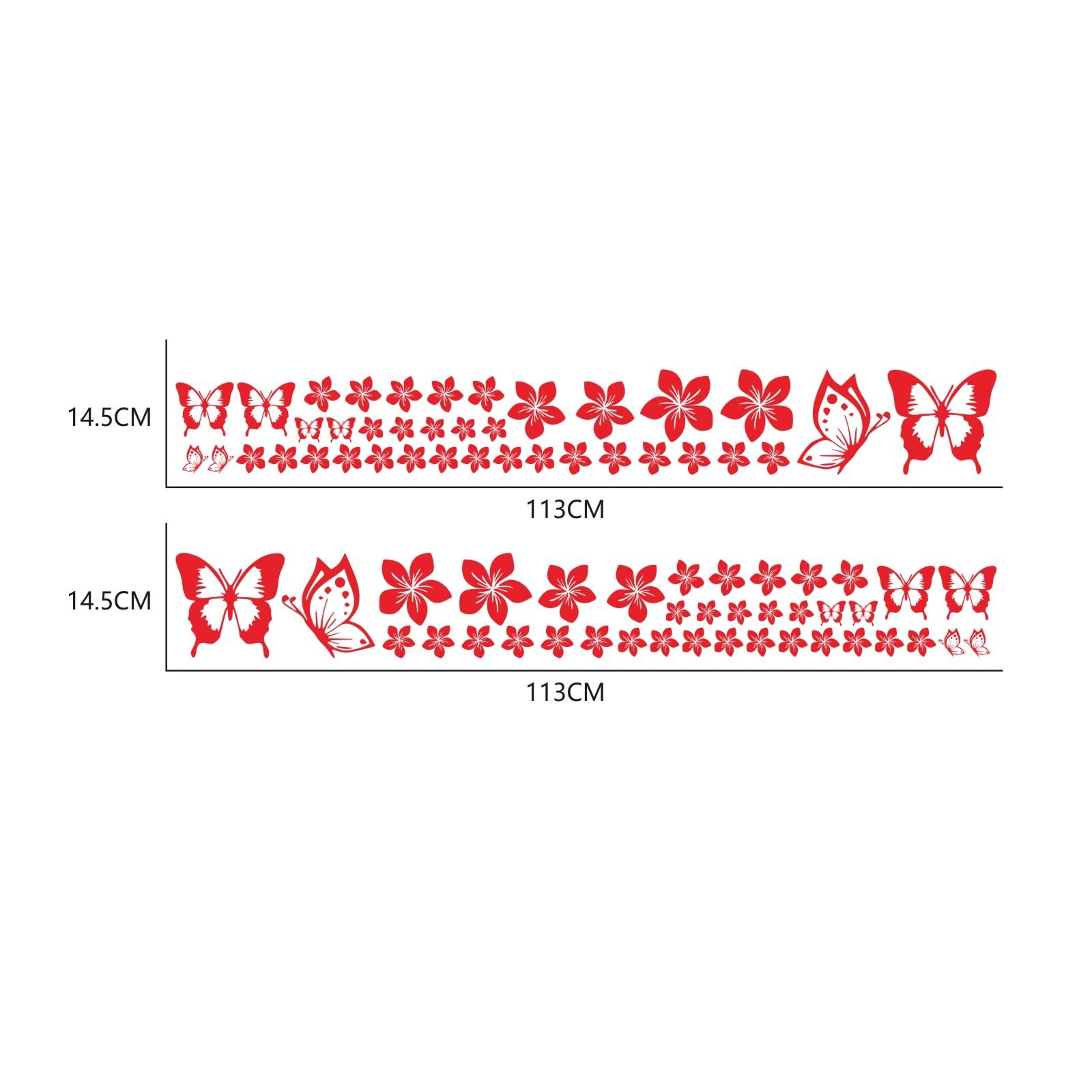 Butterfly Flower Car Sticker Decal Waterproof DIY Vinyl for Cars & Laptops