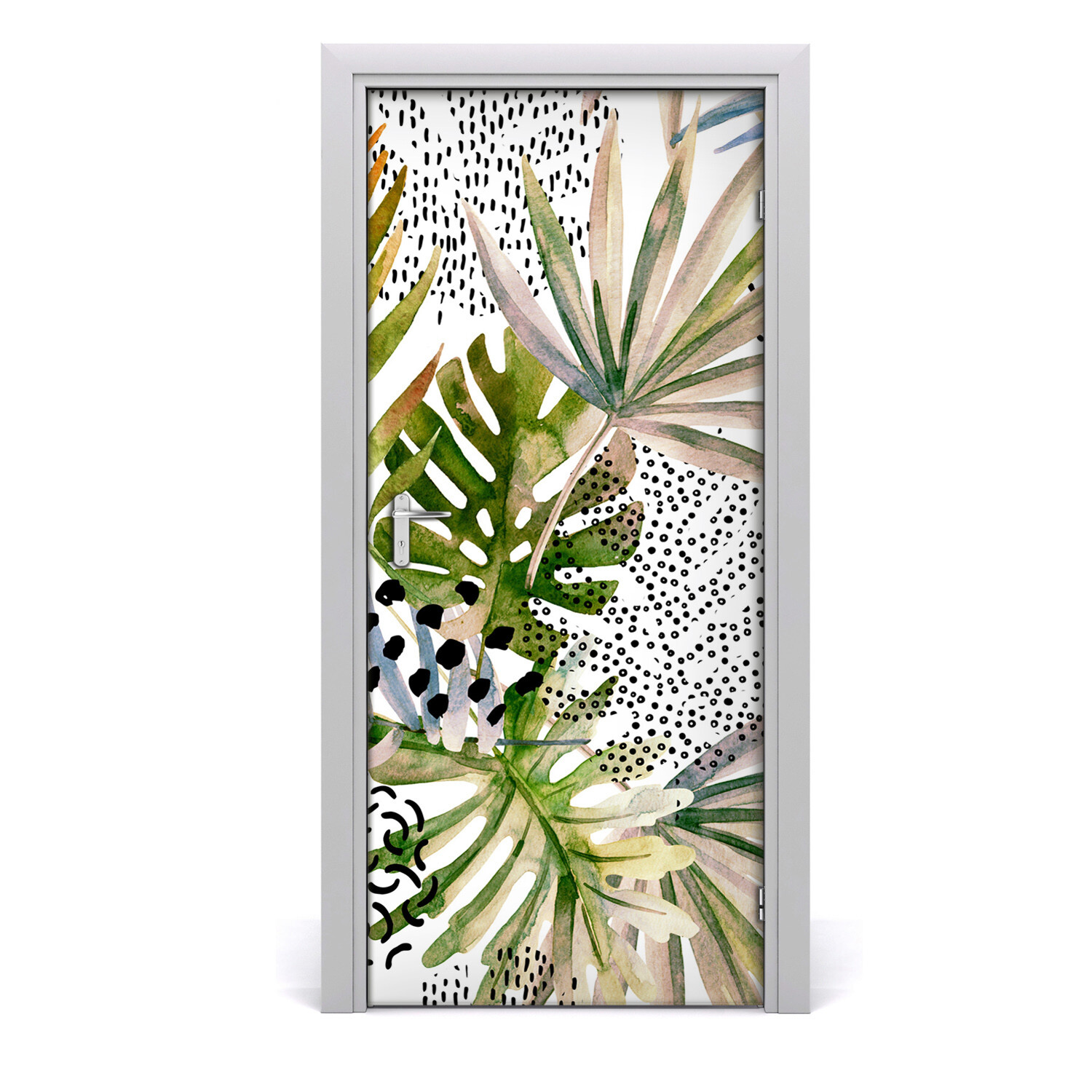 3D Home Art Door Wall Self Adhesive Removable Sticker Flowers Tropical leaves