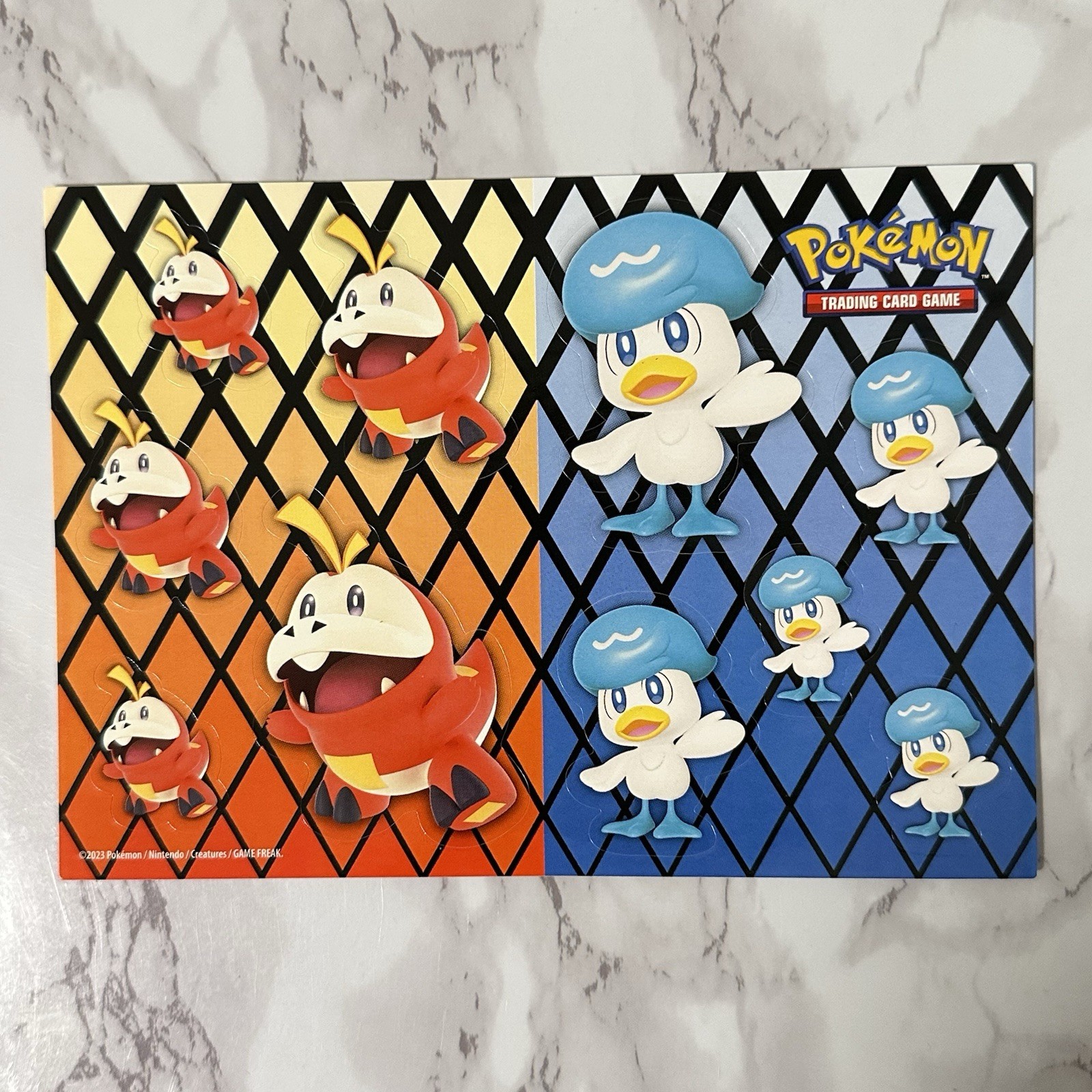 Lot Of 6 Pokemon Sticker Sheets Assorted – Sprigatito, Fuecoco, Quaxly, Arceus