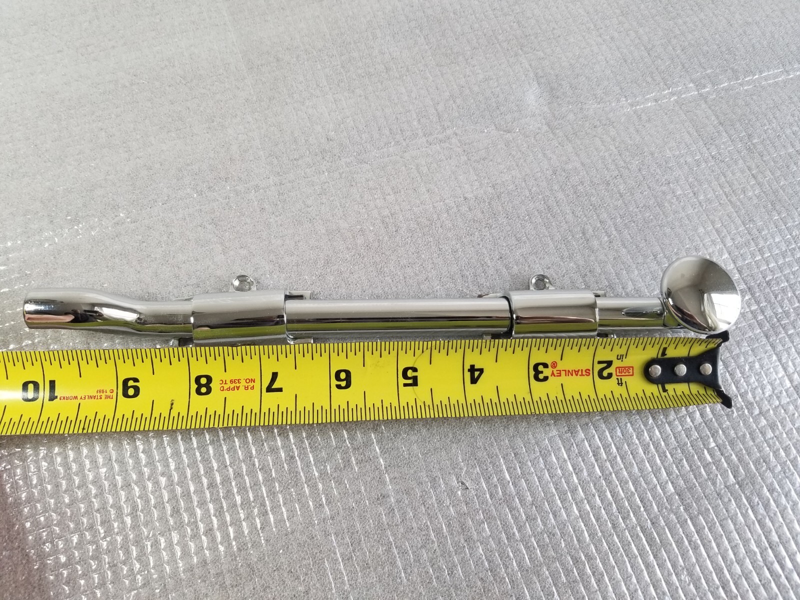 Polished Chrome 10 inch Surface Bolt Deltana Dutch Door Bolts