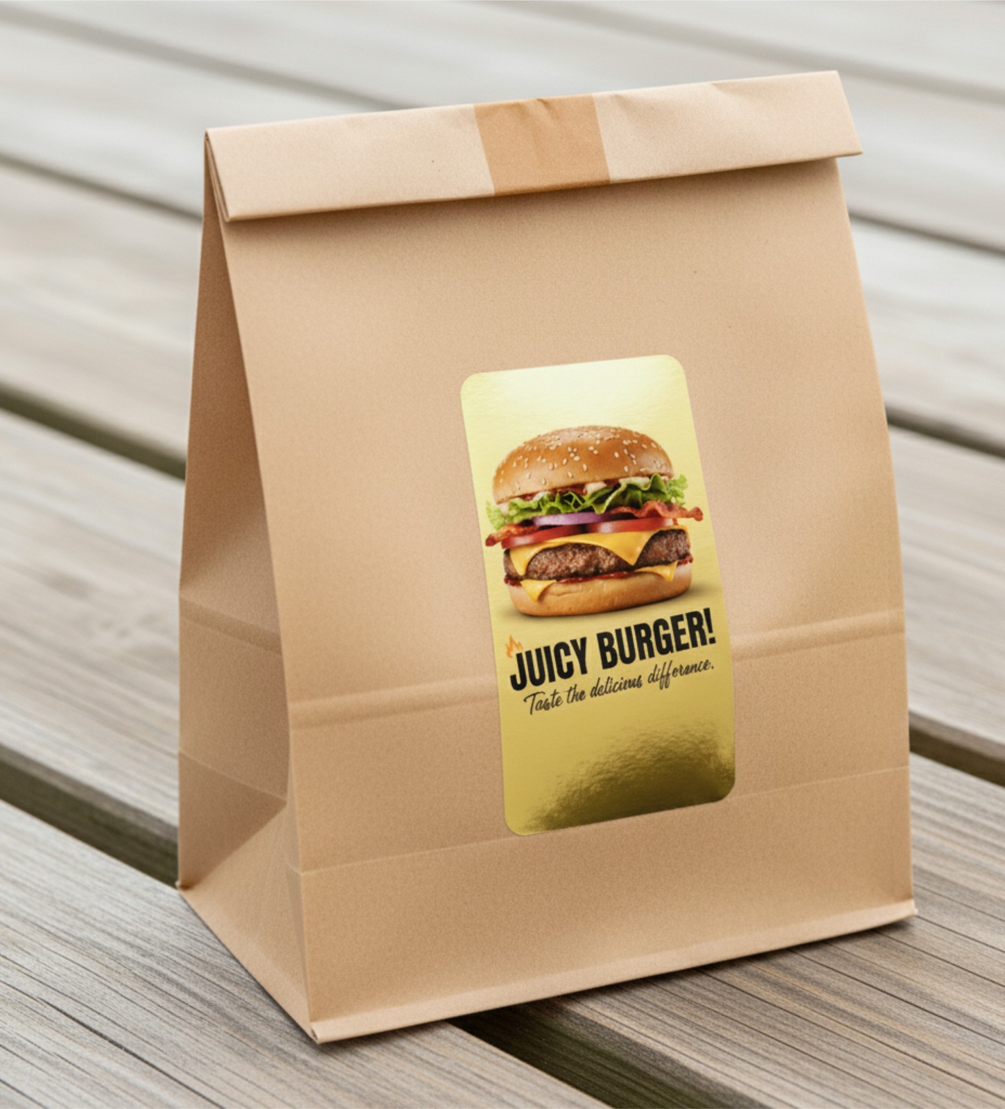 Custom Gold Stickers – Personalized Labels with Logo, Text, 1.5-5 inch, Qty 100
