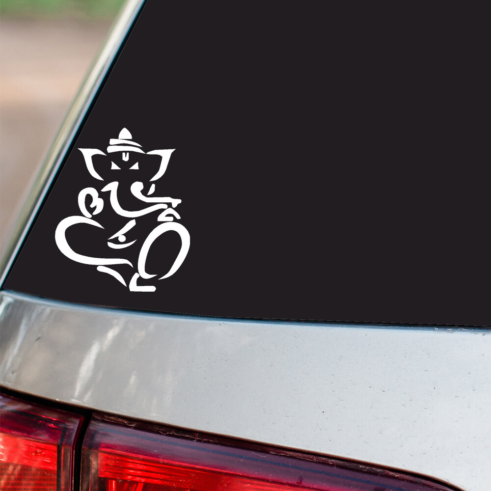 Hindu God Ganesha Sticker Ganesh Elephant S1 all chrome & regular vinyl colors