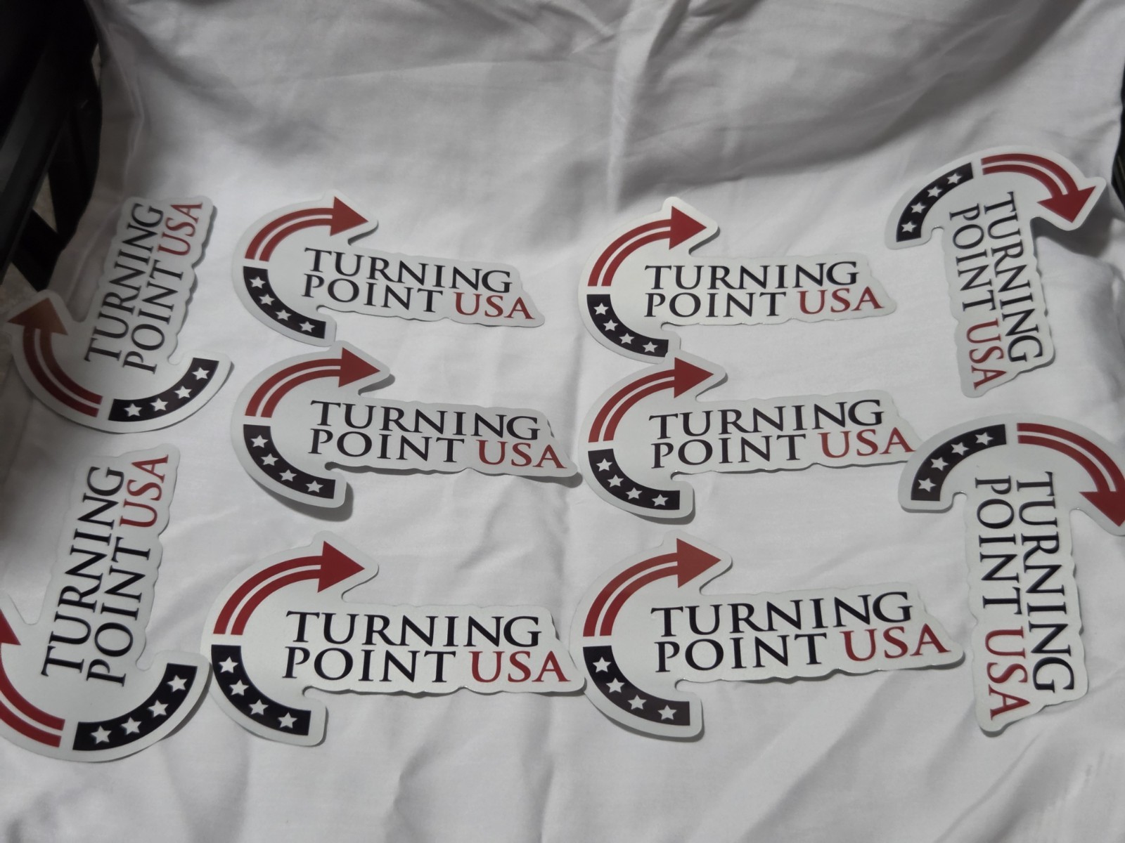 10pc Turning Point USA – Sticker Graphic – Auto, Wall, Laptop, Cell, Tumblers