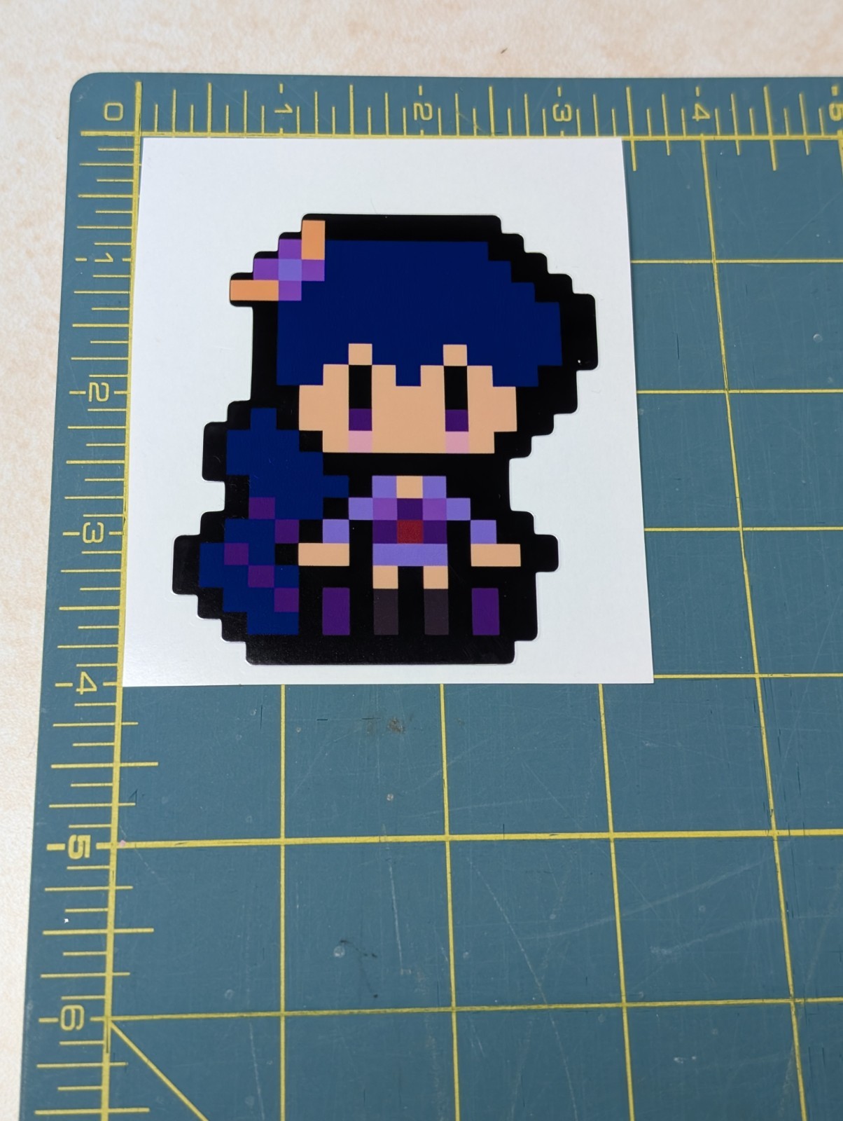 Raiden Shogun Genshin Impact Pixel Art 8 bit Vinyl Sticker decal car waterproof