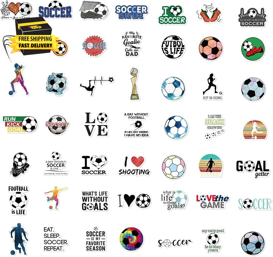 150 PCS World Cup Football Soccer Stickers Soccer Sports Stickers Vinyl Waterpro