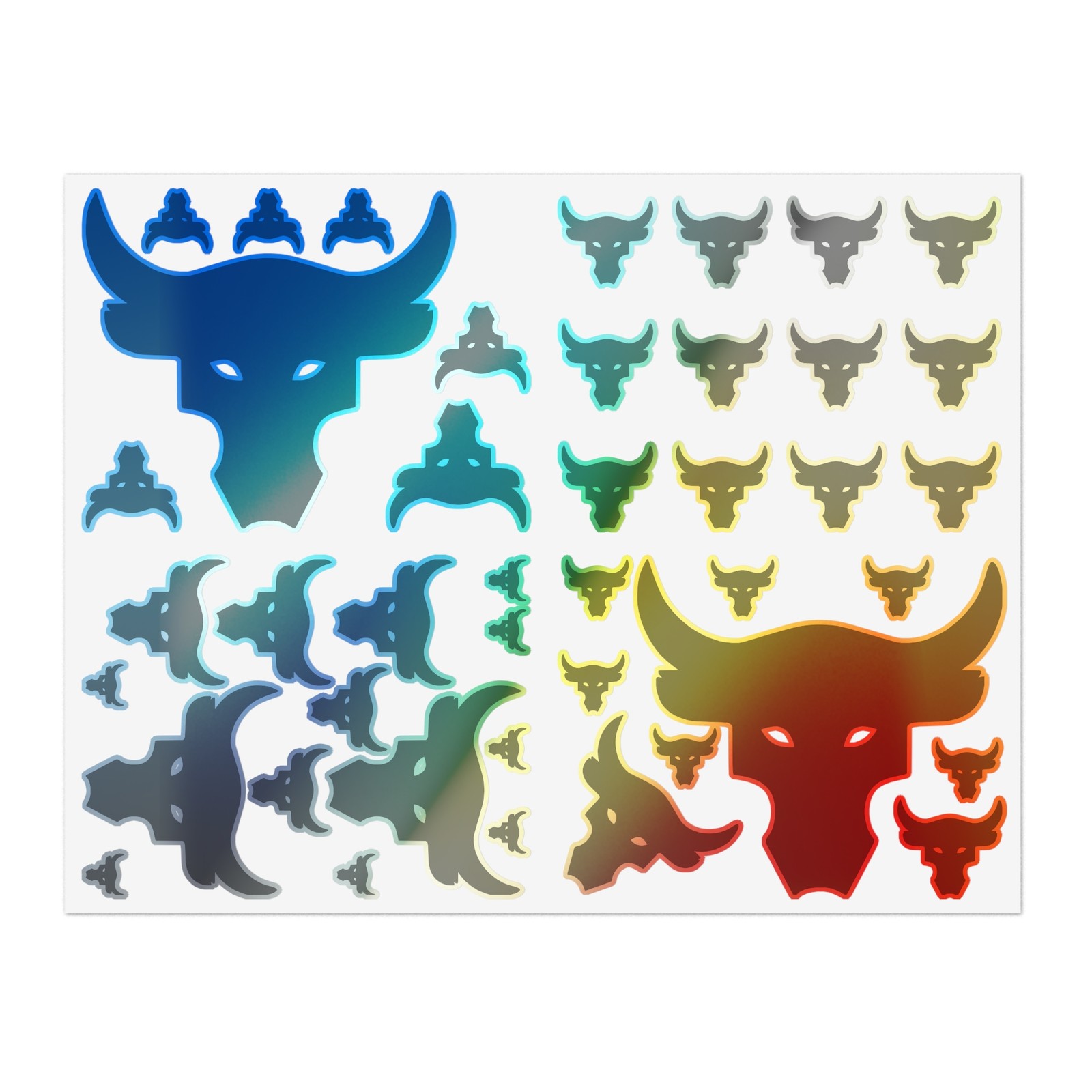 Project Rock Bull – Matte Vinyl Decal Logo Sticker BLACK