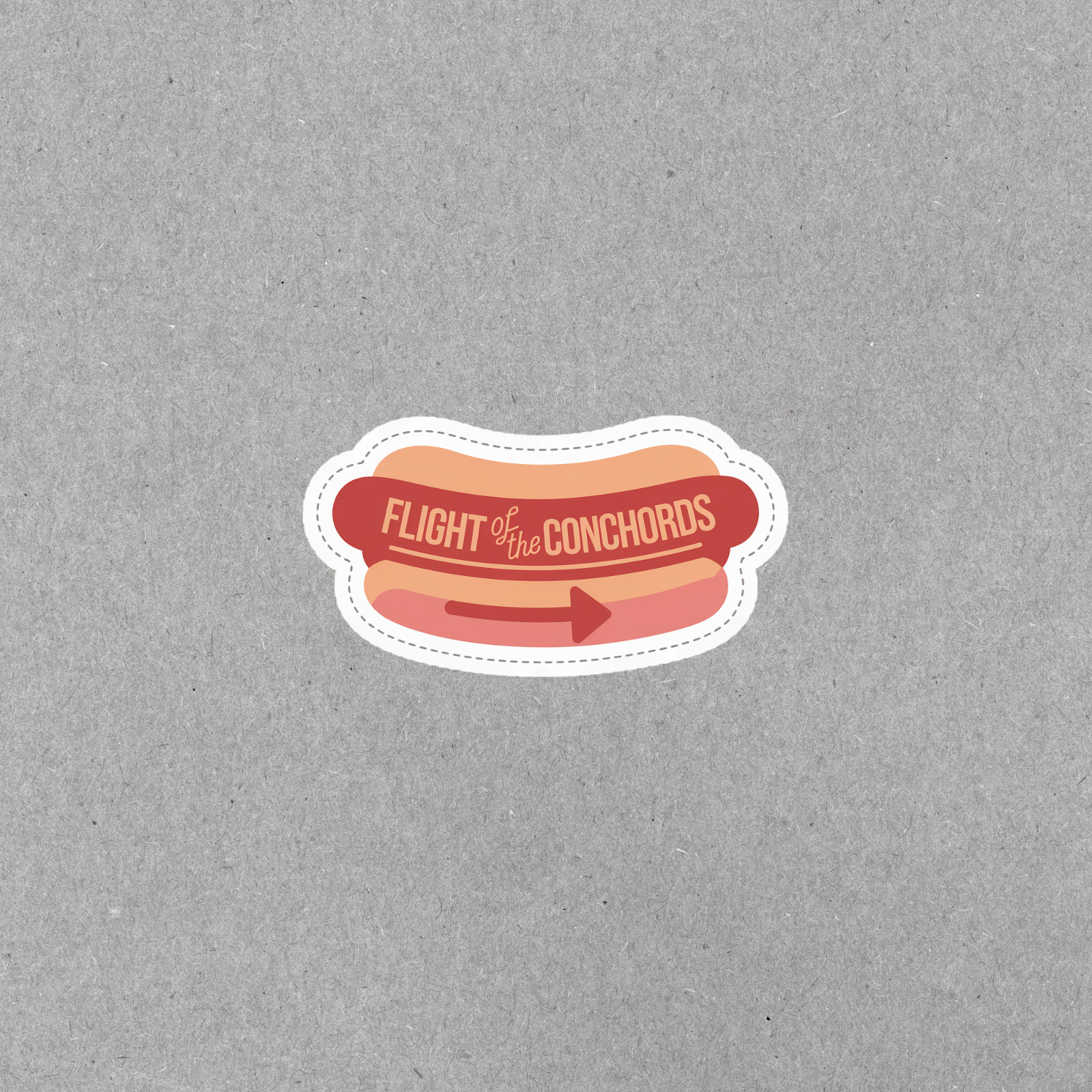 Flight of the Conchords Hotdog Sticker – Indie Rock Comedy Duo Band Decal #5188