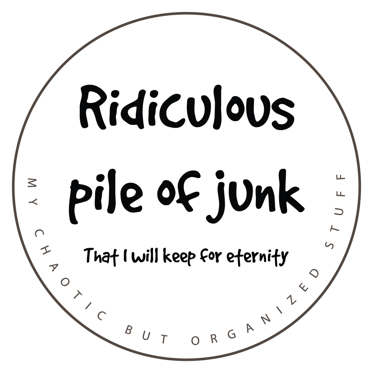 Fun Garage Labels High Quality Laminated Vinyl Stickers Decals, 4 inch diameter