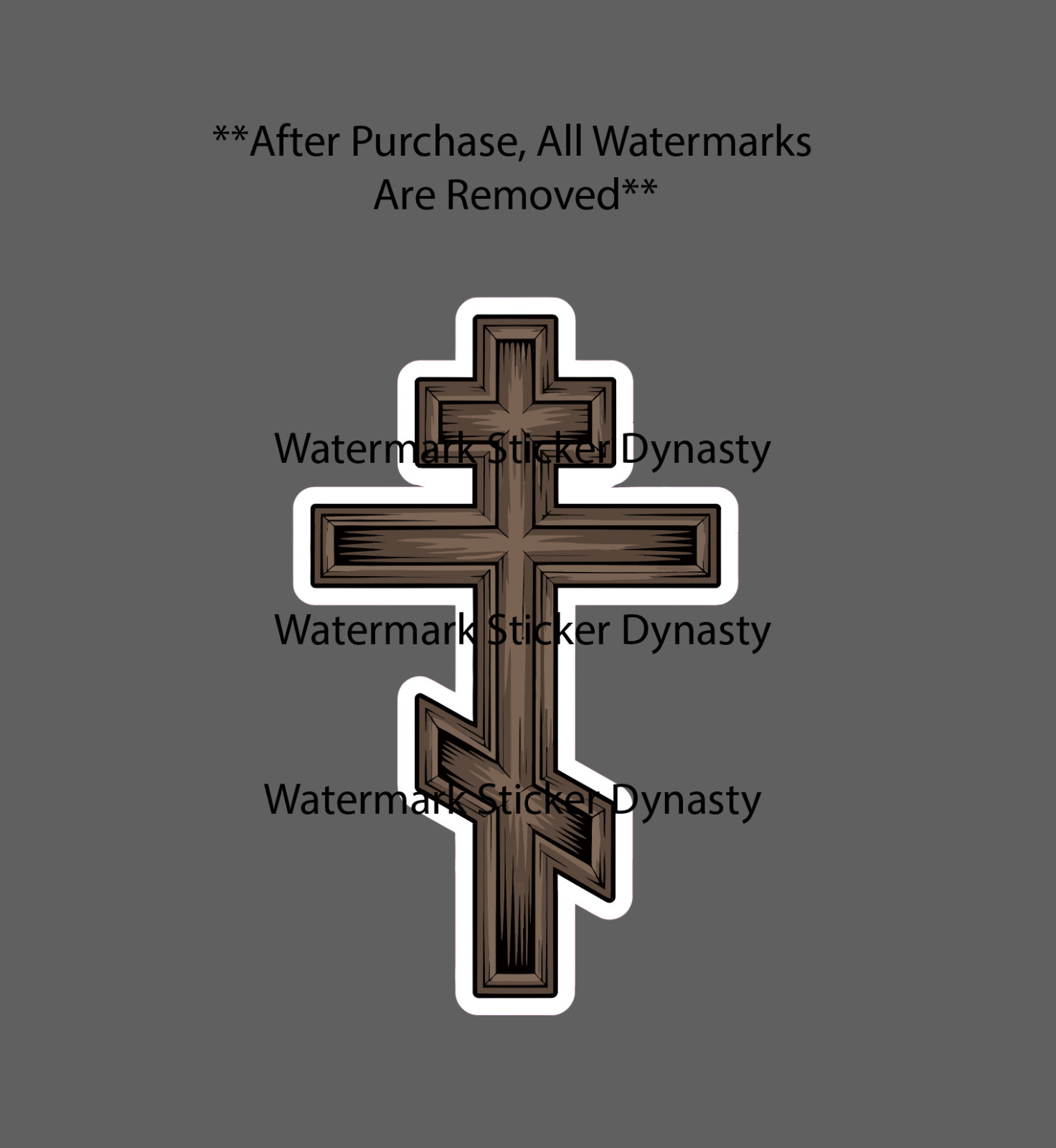 Orthodox Cross Sticker Waterproof Decal Faith Orthodoxy Church Jesus Gift NEW