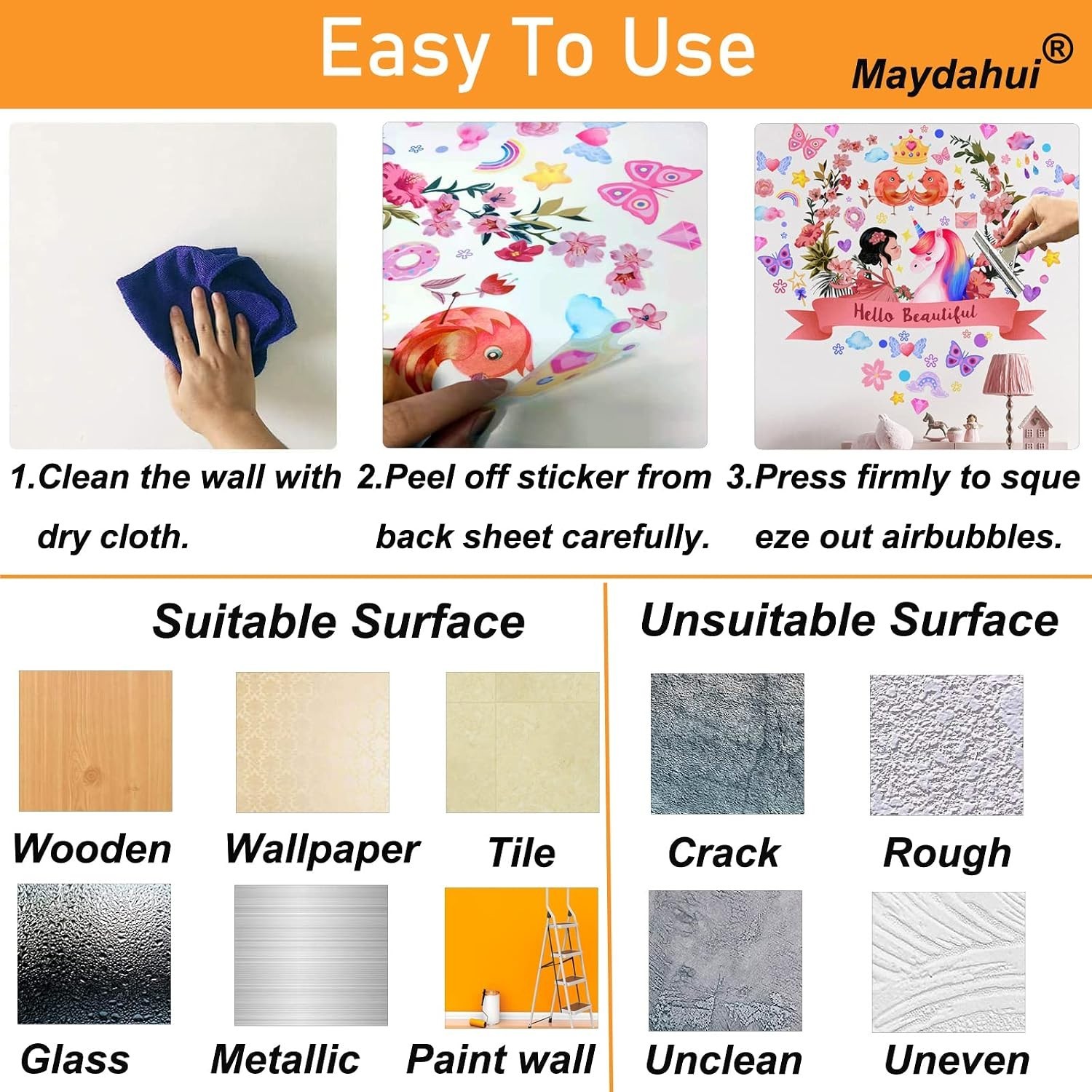 Colorful Paint Splatter Wall Sticker Decal 47×47 Inch Kids Room Art Decor