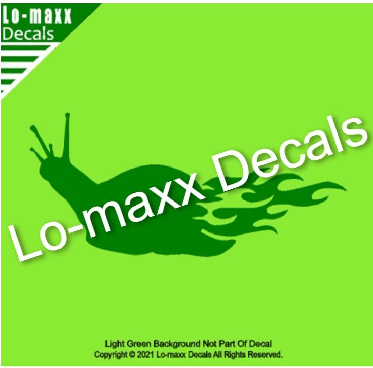Flaming Snail Car SUV Truck Boat Window Home Decor Design Die Cut Vinyl Decal