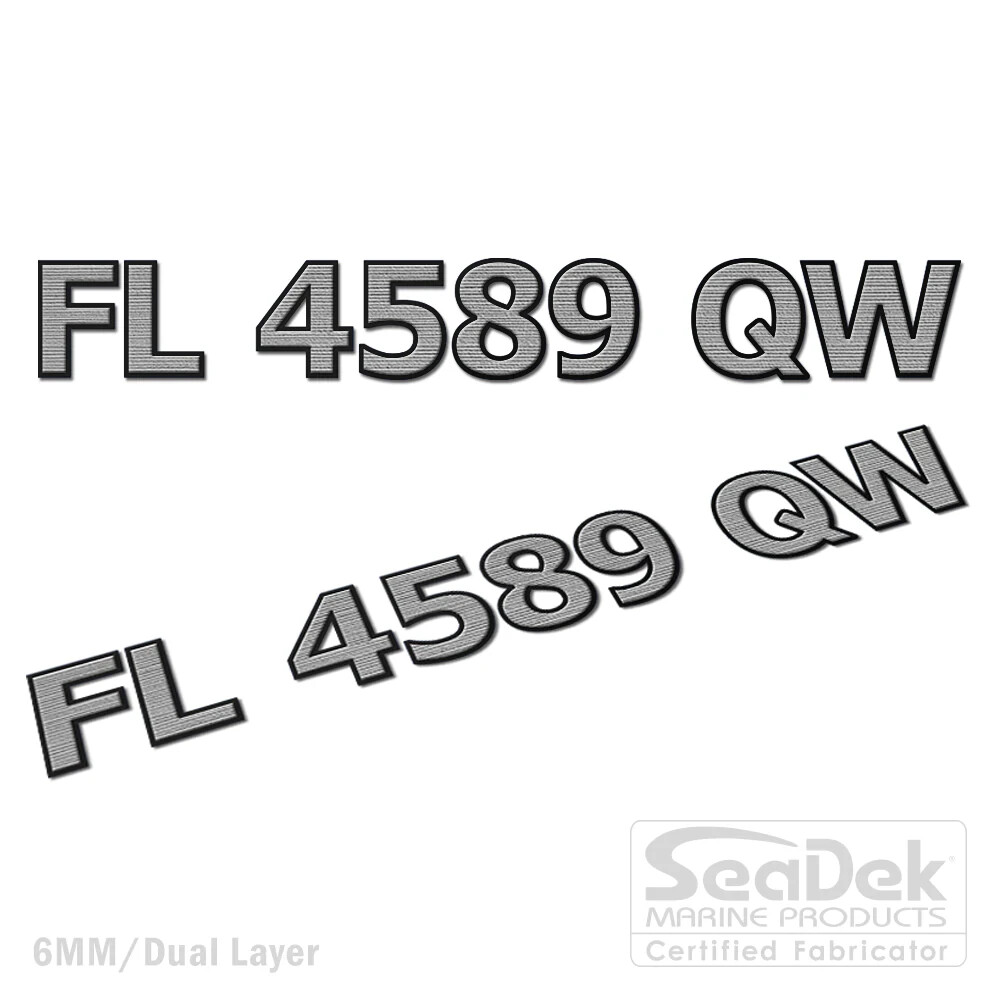 SeaDek Raised 3" Boat Registration Numbers Set | Peel & Stick Install – SG/B
