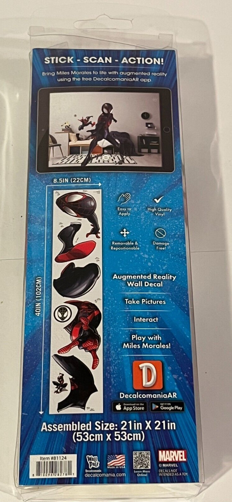 Marvel Comic Amazing Spider-Man Giant Wall Decal Sticker 21 x 21