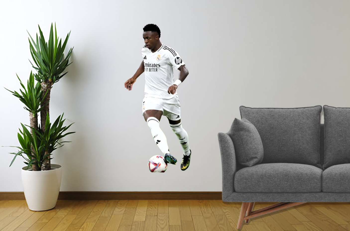Vinicius Junior Jr Wall Sticker | Vinyl Removable Decal | Soccer Decor Reusable