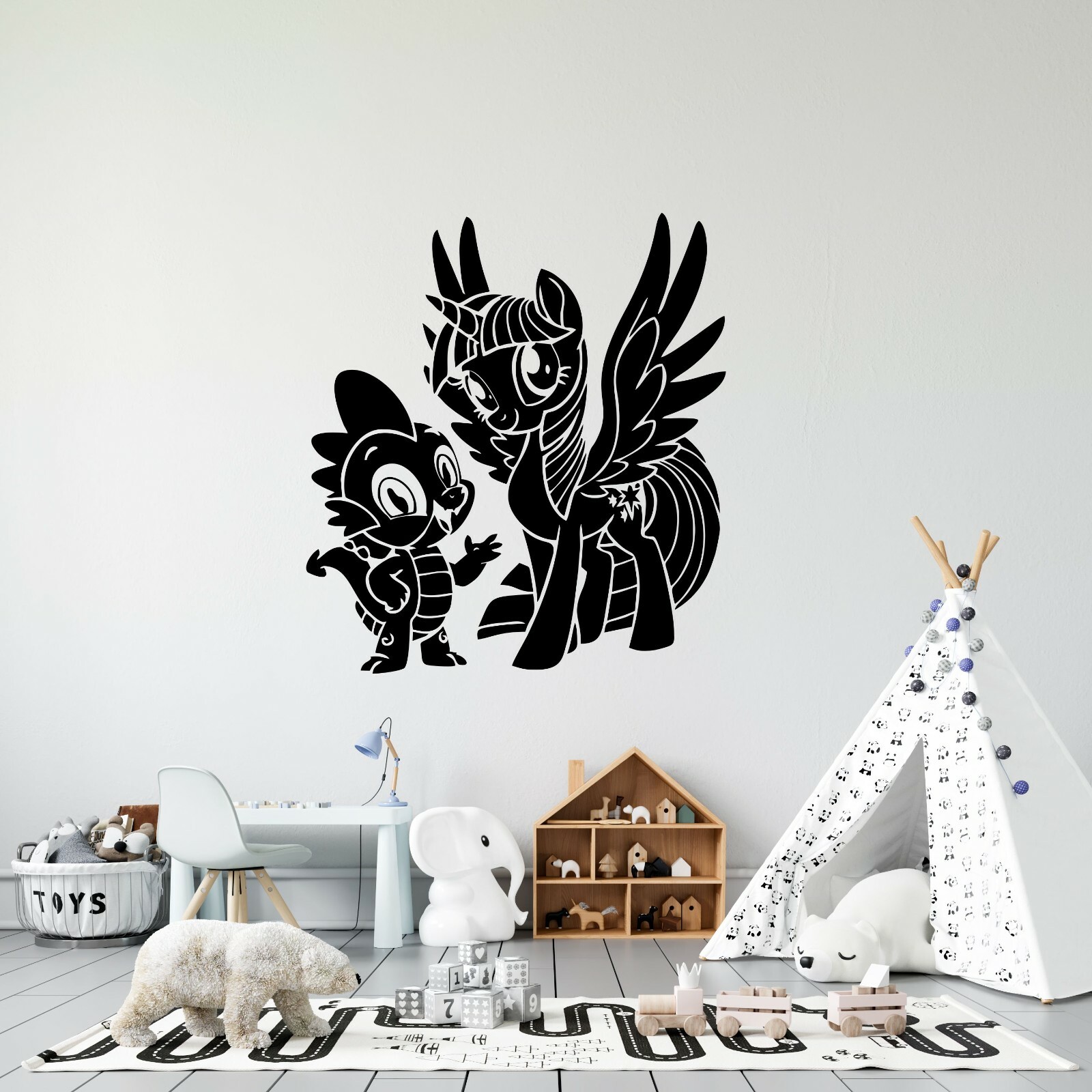 Spike & Twilight Sparkle Wall Decal My Little Pony Home Vinyl Decoration 20×22