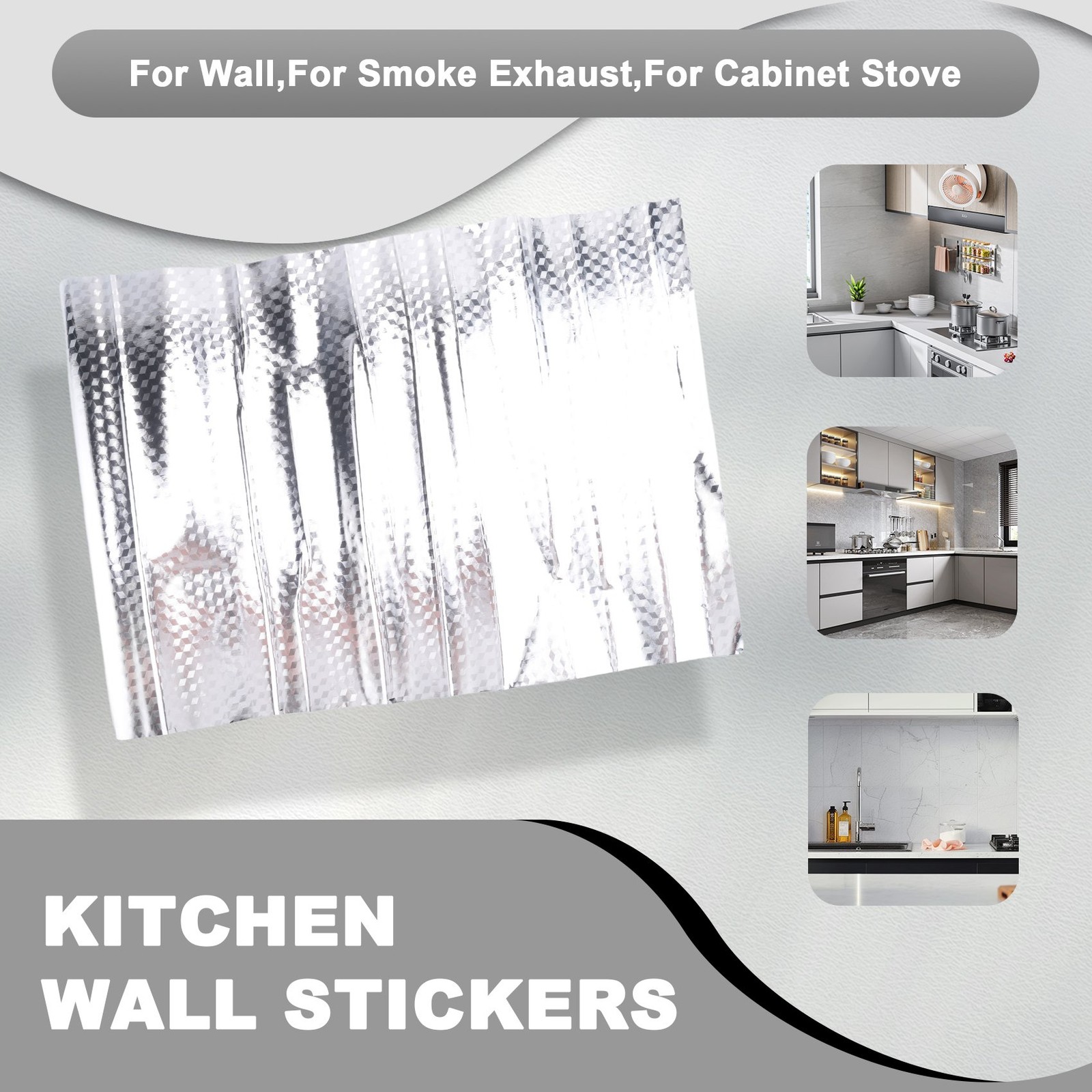Kitchen Oil Proof Sticker Aluminum Foil Kitchen Stove Cabinet Stickers3316