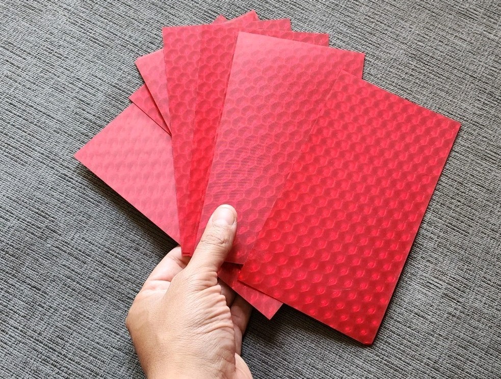 10X Lot of Red Rectangle Shape Vinyl Decals **Non-Sticker** (4" x 7.25")