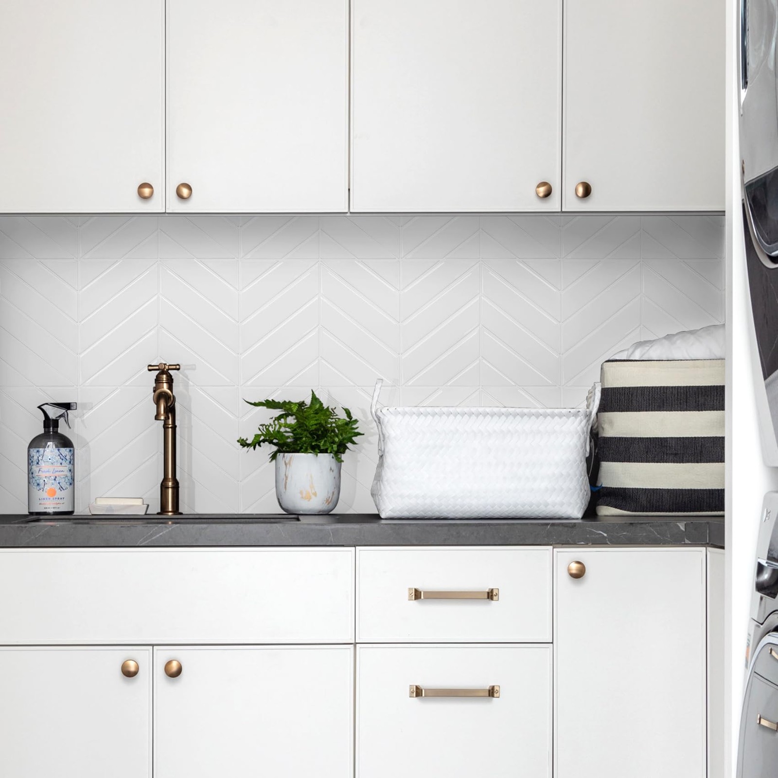 10 Sheets Thicker Herringbone Peel and Stick Backsplash, 12.6”×9.7” Stick on …