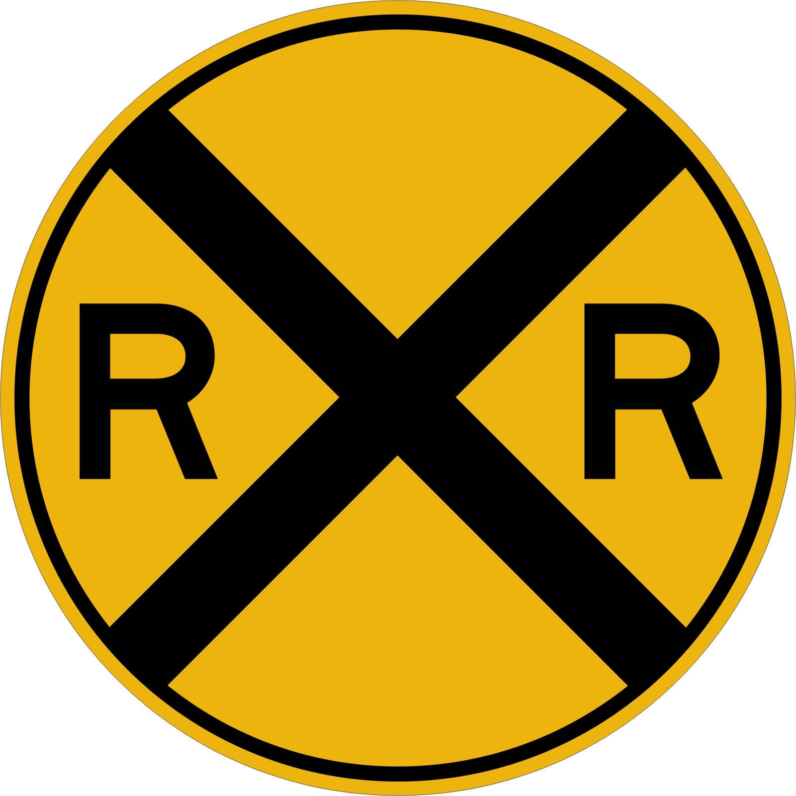 RAILROAD CROSSING SIGN Vinyl Decal / Sticker ** 5 Sizes **