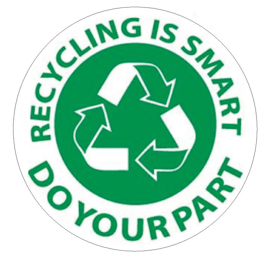 Recycling Is Smart Hard Hat Decal Hard Hat Sticker Helmet Safety Label H10