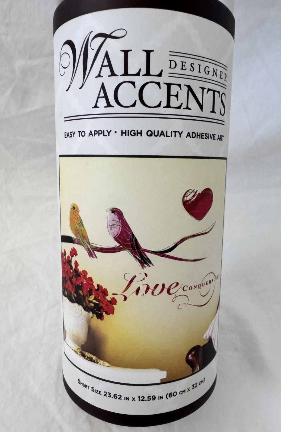 Designer Wall Accents Birds Love Conquers All Wall Art Decals NIP