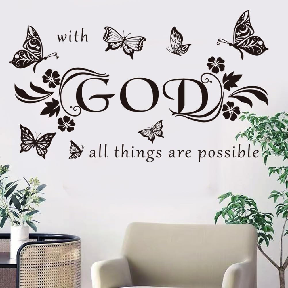 Wall Decals with God All Things are Possible Wall Decal Bible Verse Christian…