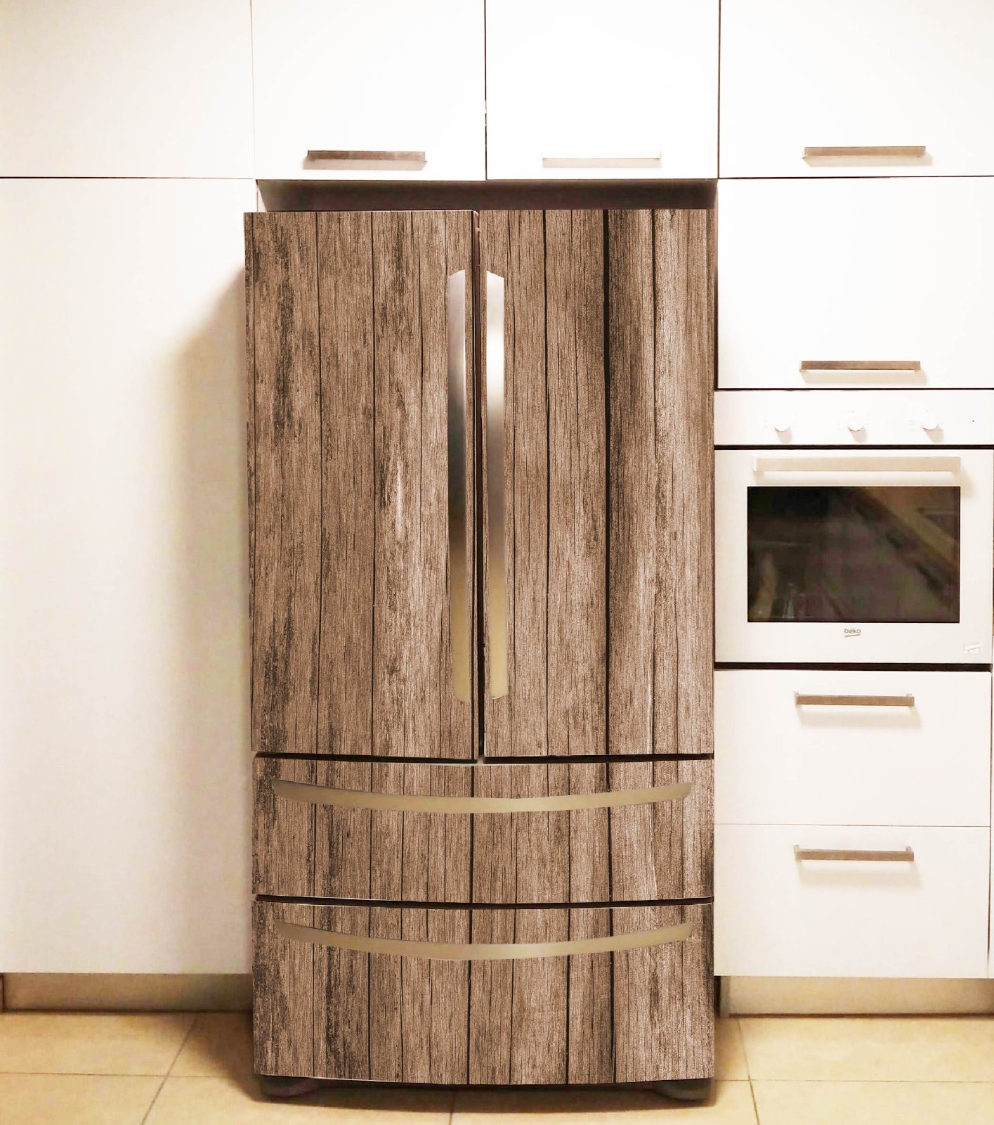 Premium Fridge Wrap Vinyl Decal Water Resistant
